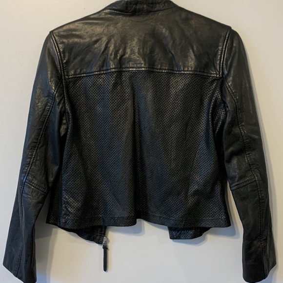 100% genuine leather bomber jacket-WORN ONCE - Picture 4 of 4